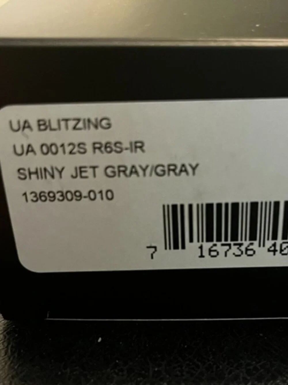 UNDER ARMOUR UA Blitzing Wrap Sunglasses, Shiny Jet Gray/Gray, New in Box